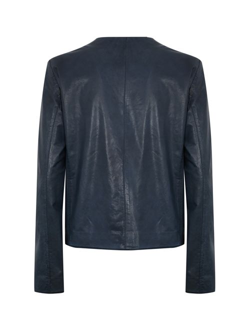 Giacca Cabernet in pelle blu LEATHER AUTHORITY | CABERNET321